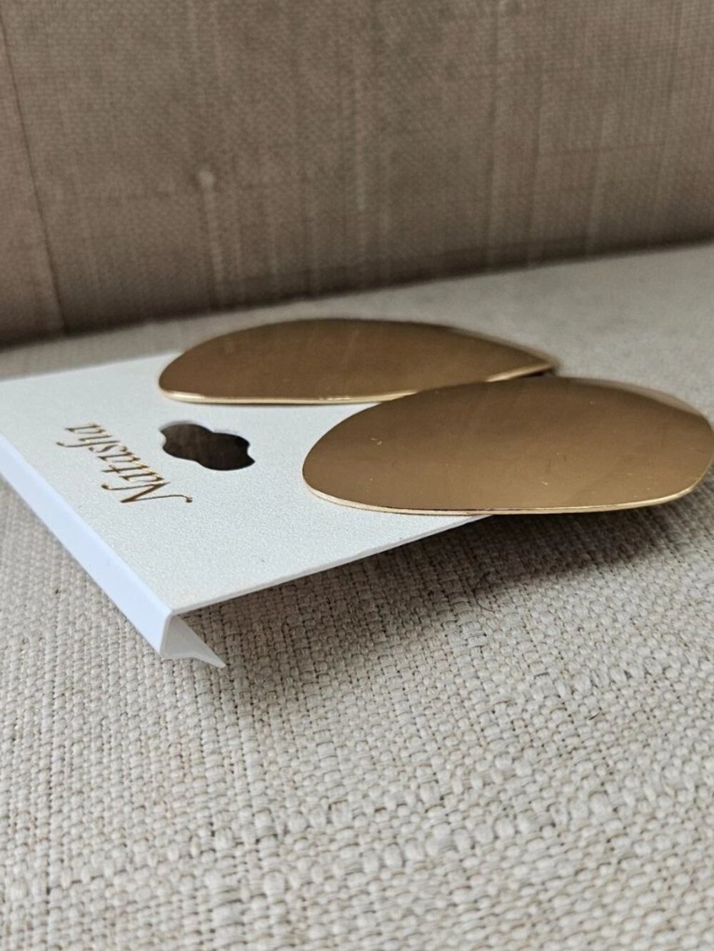 Natasha Women Earrings Gold Tone Fashion Jewelry Clip On Drop Down Earrings NWT - Picture 12 of 14